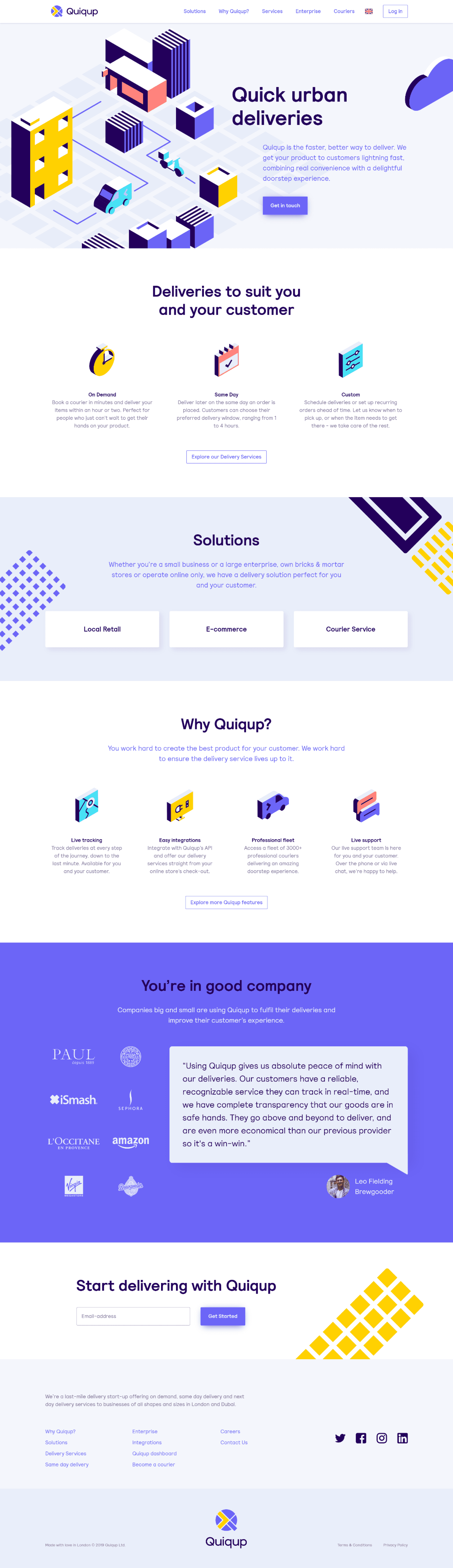 Quiqup Website Preview